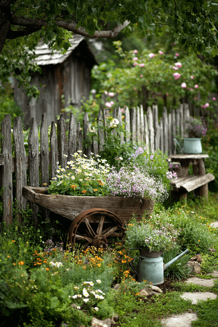 25 Antique Yard Decor Ideas for a Warm and Inviting Outdoor Vibe 2 Farmhouse Yard Warmth