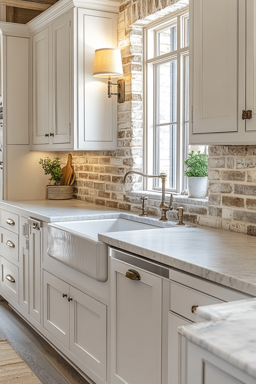 25 Backsplash Kitchen Ideas for a Bold and Beautiful Design 2 Rustic Brick Charm