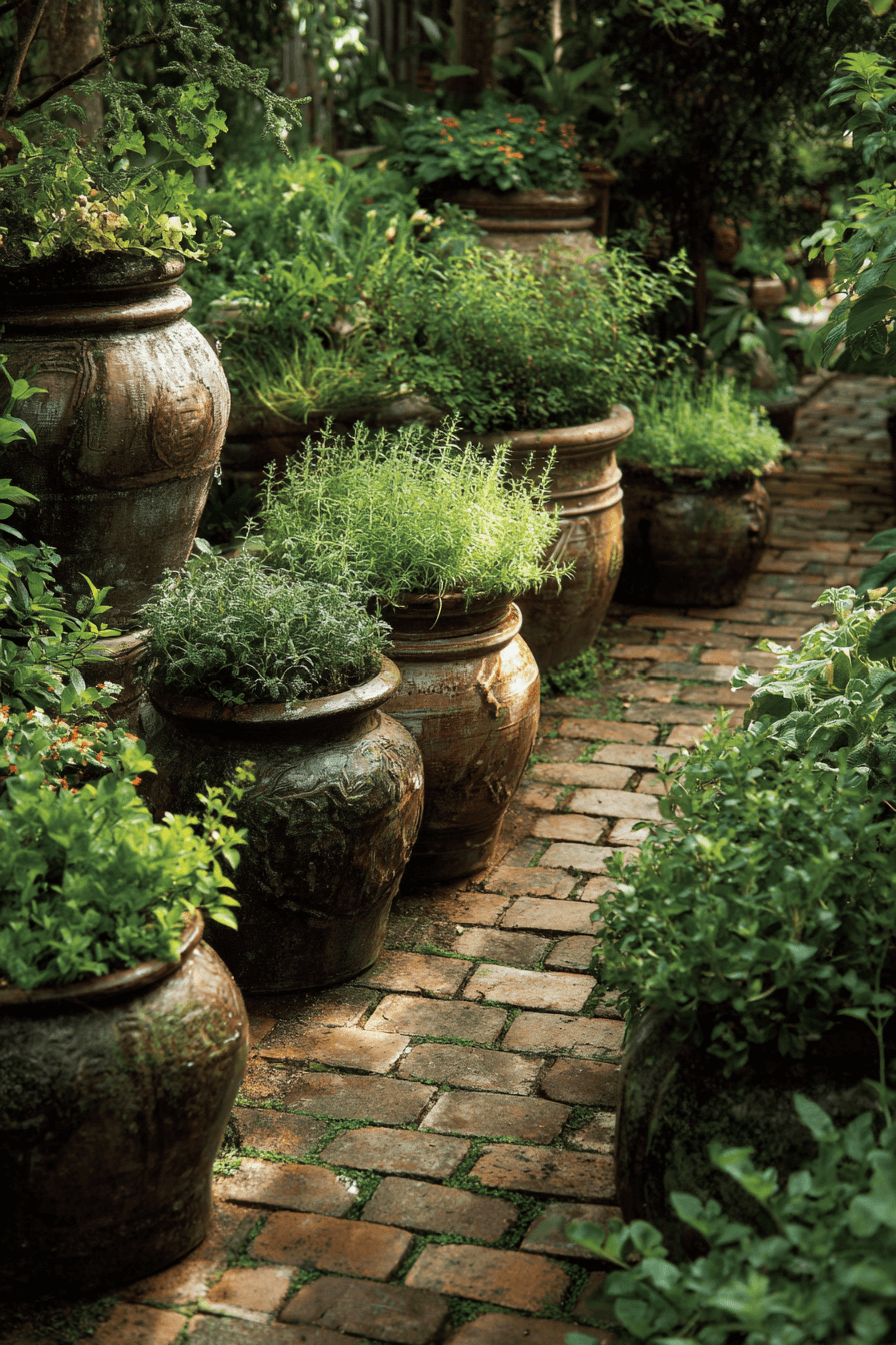 25 Antique Yard Decor Ideas for a Warm and Inviting Outdoor Vibe 20 Rustic Stoneware Decor