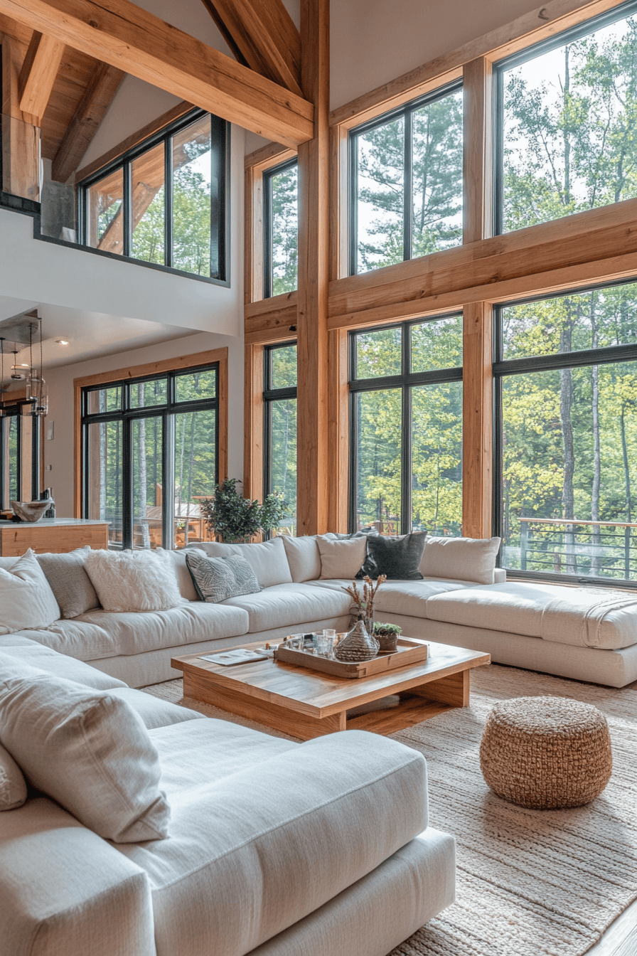 25 Little Cabin Living Room Ideas That Will Warm Your Heart 20 Spacious Cabin Retreat Setting