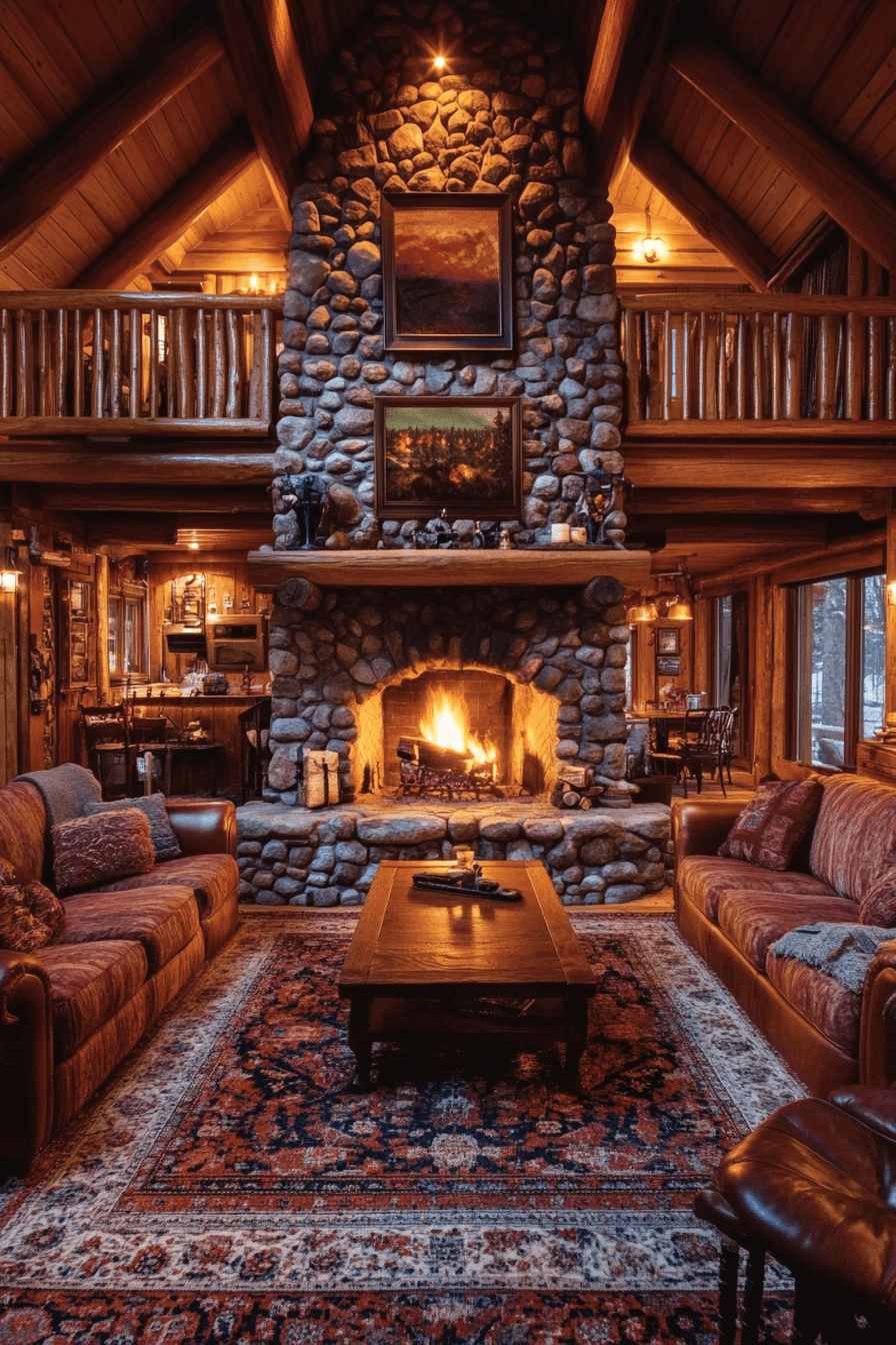 25 Little Cabin Living Room Ideas That Will Warm Your Heart 21 Gathering Spot By The Cabin Hearth