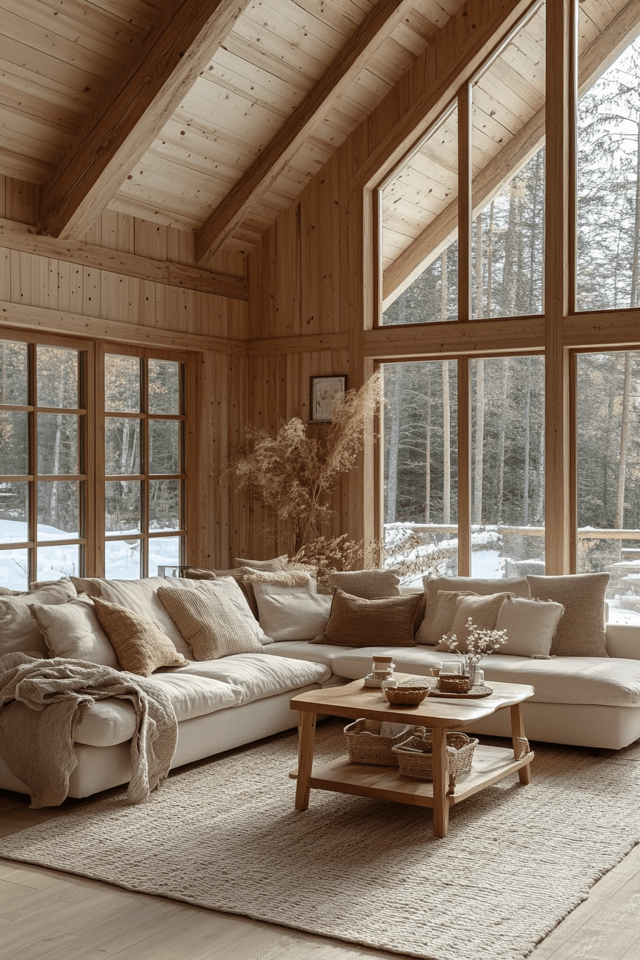 25 Little Cabin Living Room Ideas That Will Warm Your Heart 22 Tranquil Views From The Cabin Room