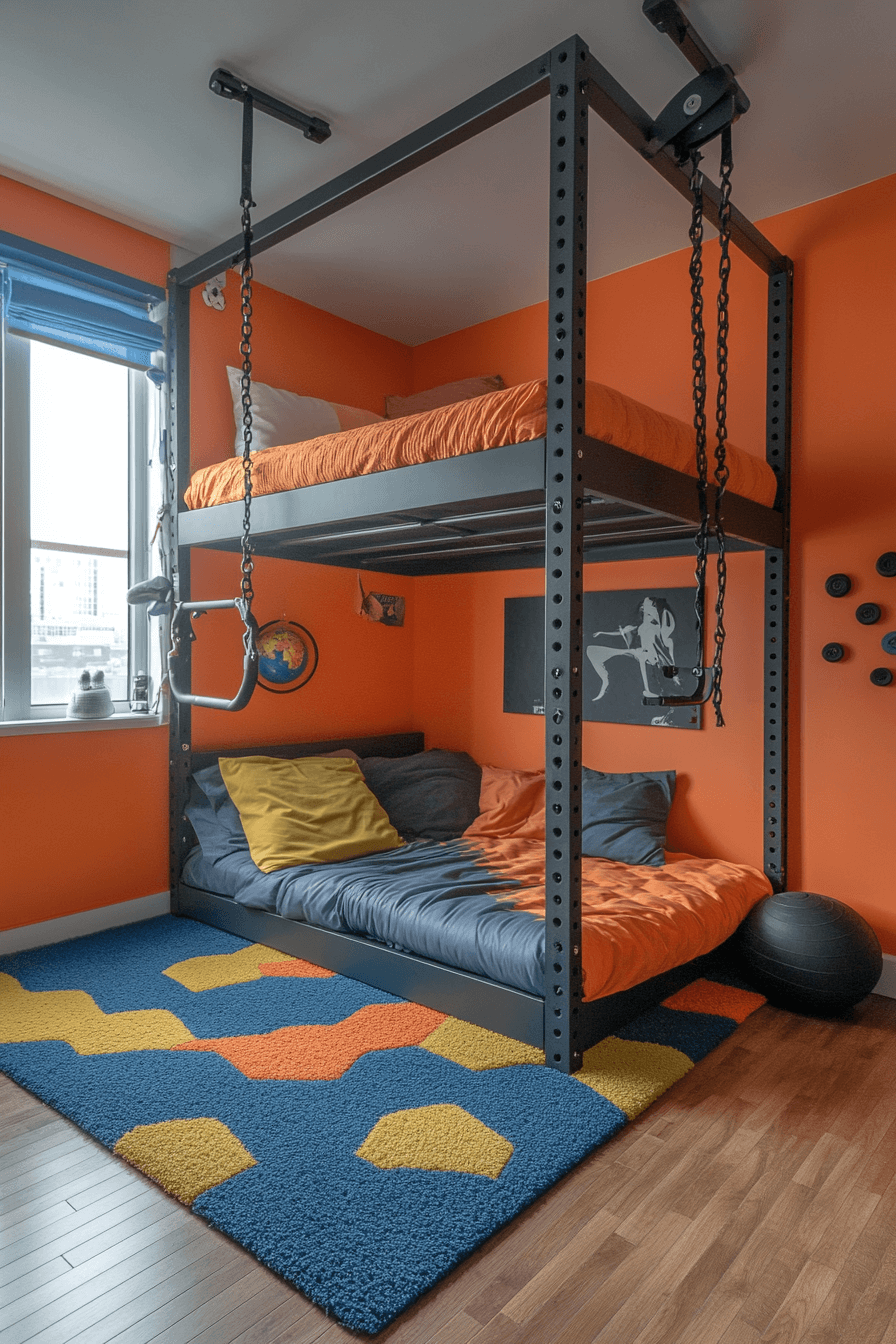 25 Loft Beds for Small Rooms That Make the Most of Every Inch 23 Functional Gym Loft Bed