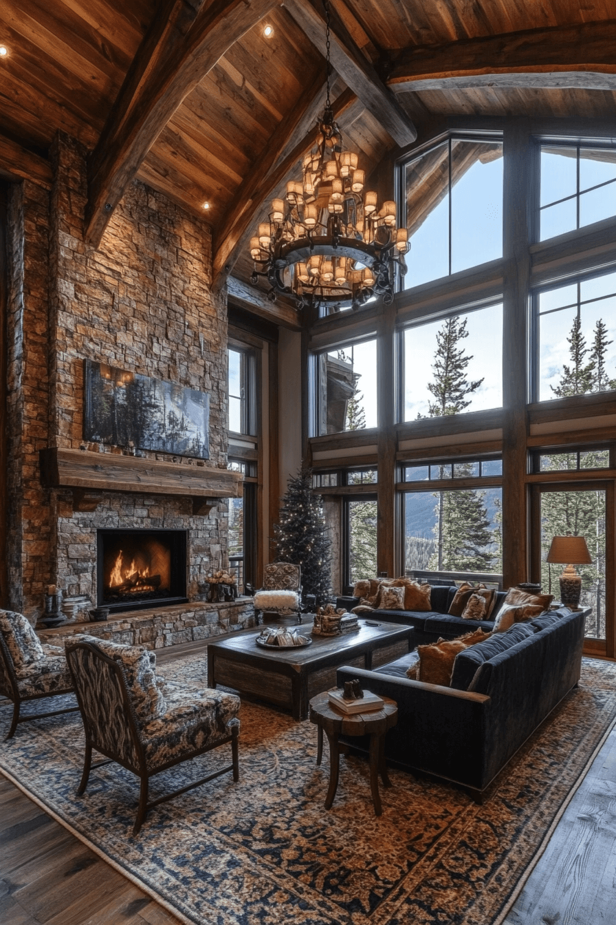25 Little Cabin Living Room Ideas That Will Warm Your Heart 24 Cabin Room With Vaulted Ceiling