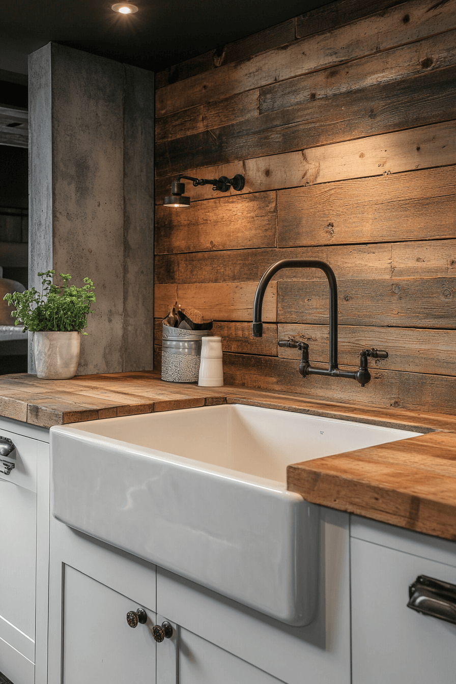 25 Backsplash Kitchen Ideas for a Bold and Beautiful Design 24 Reclaimed Wood Texture