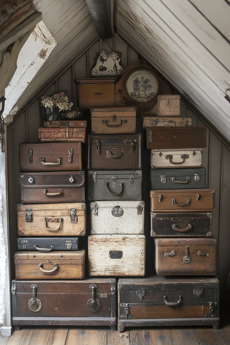 25 Antique Farmhouse Decor Ideas That Will Enhance Your Home’s Charm 25 Antique Trunks Repurposed Charm
