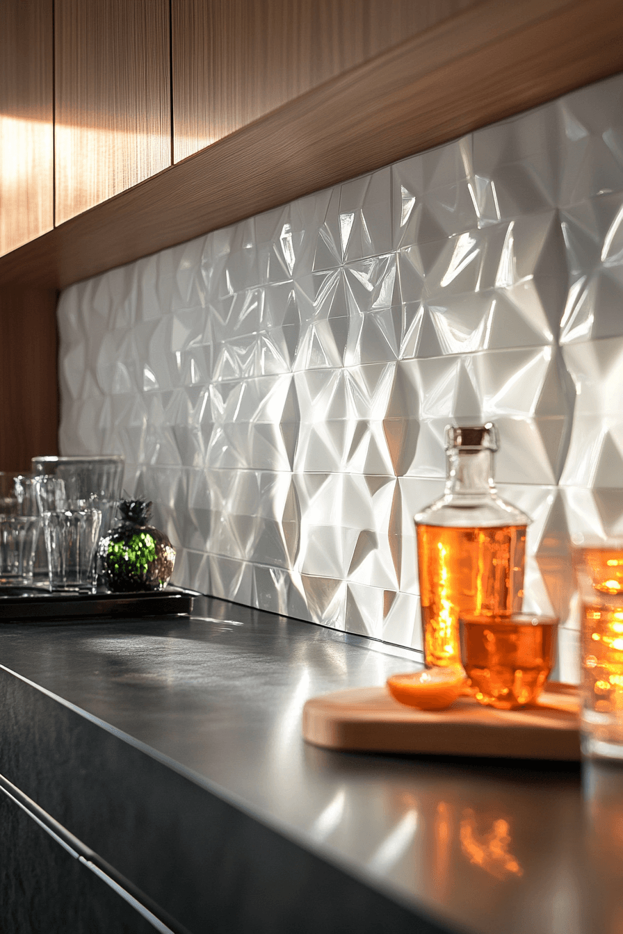 25 Backsplash Kitchen Ideas for a Bold and Beautiful Design 25 Three Dimensional Tiles