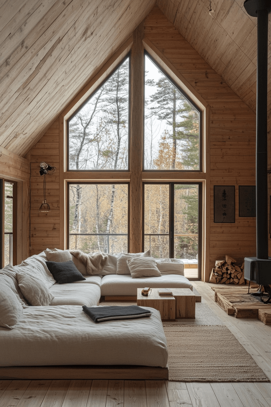 25 Little Cabin Living Room Ideas That Will Warm Your Heart 4 Minimalist Cabin Design For Comfort