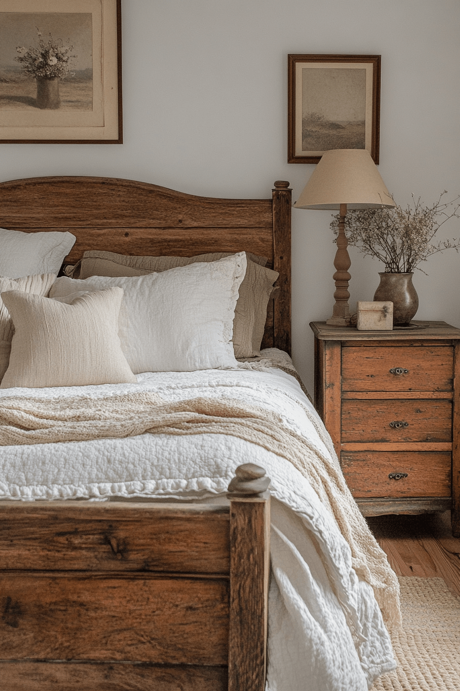 25 Antique Farmhouse Decor Ideas That Will Enhance Your Home’s Charm 4 Rustic Bedroom Sanctuary Comfort
