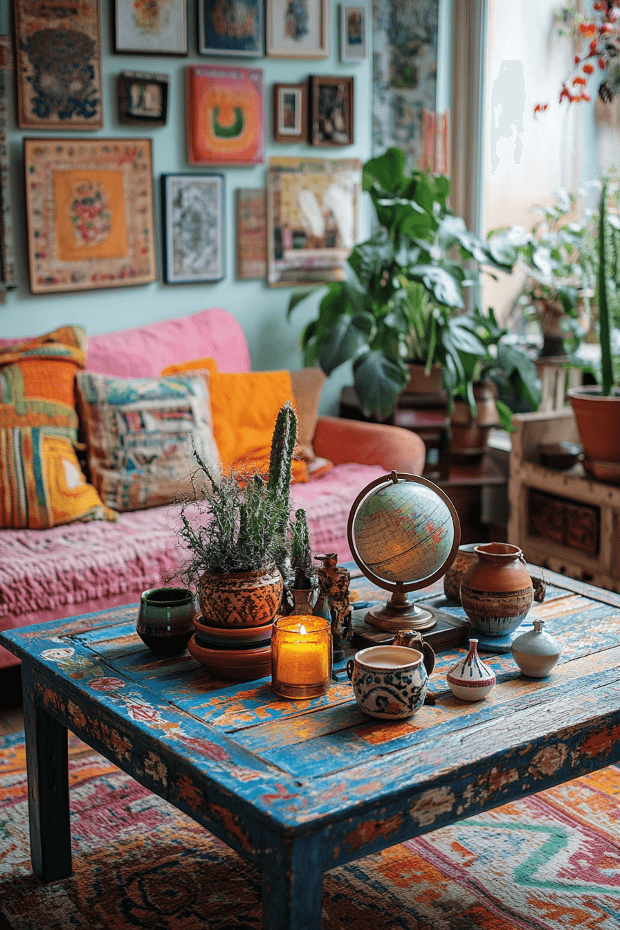 25 Coffee Table Decor Ideas to Refresh Your Living Room 5 Eclectic Coffee Table Style