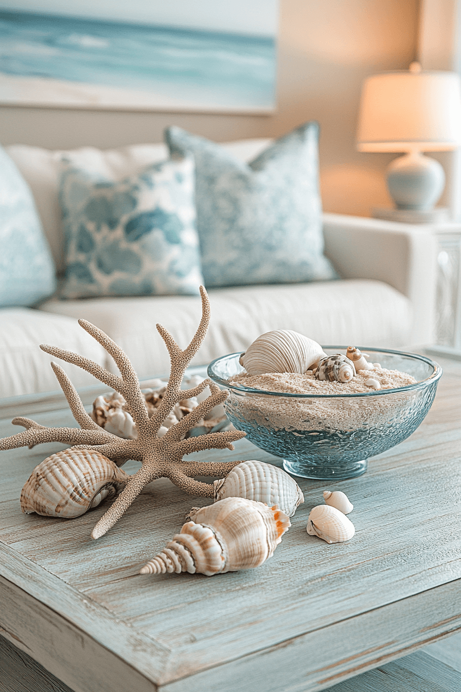 25 Coffee Table Decor Ideas to Refresh Your Living Room 6 Coastal Coffee Table Relaxation