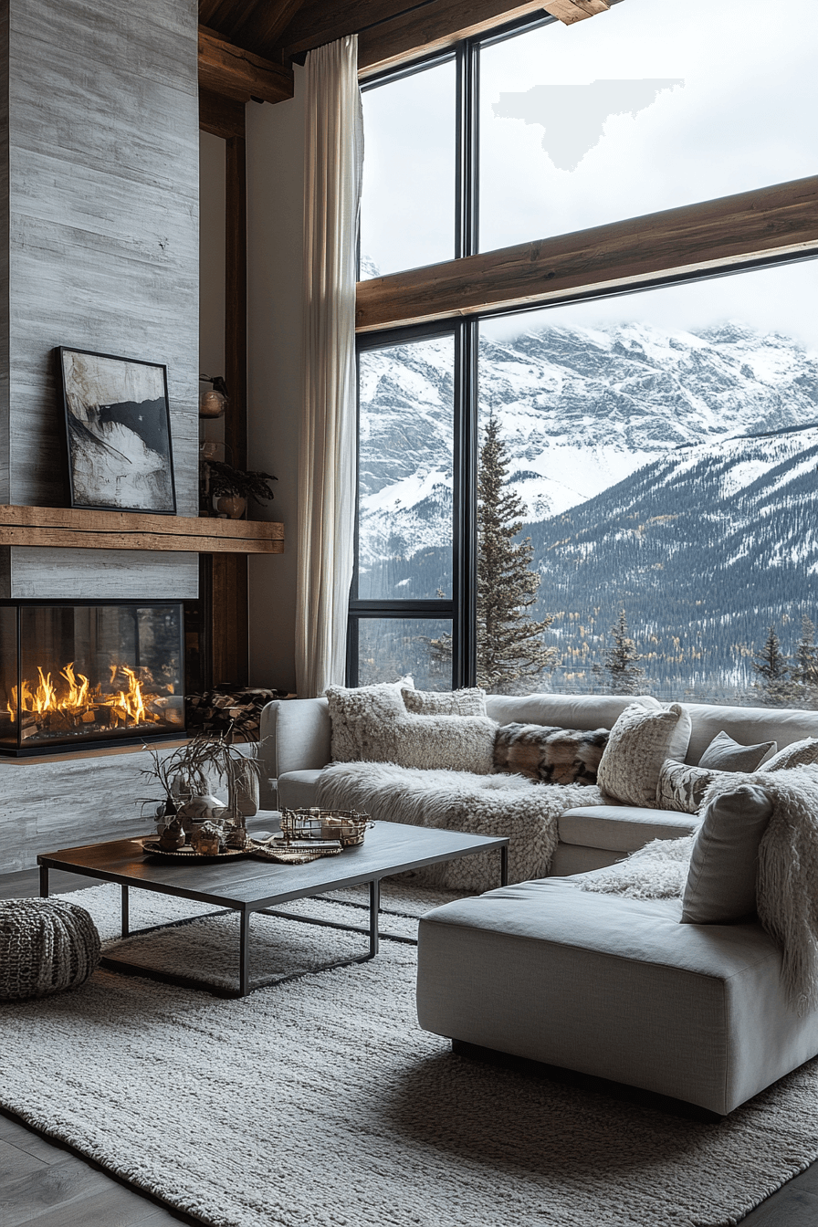 25 Little Cabin Living Room Ideas That Will Warm Your Heart 7 Alpine Sleek Cabin Interior Design