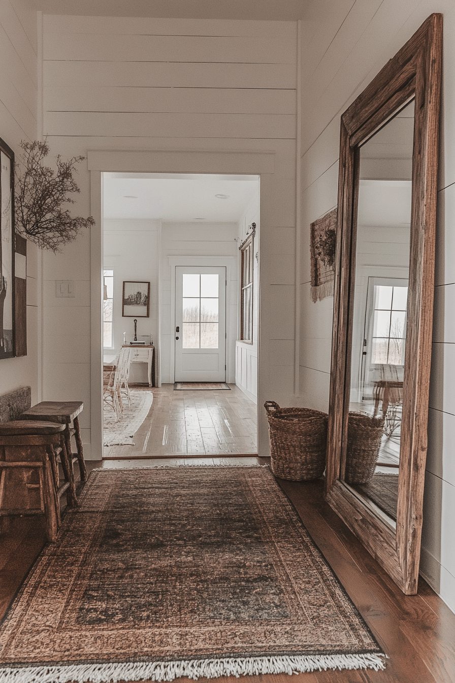 25 Antique Farmhouse Decor Ideas That Will Enhance Your Home’s Charm 8 Distressed Mirrors Reflect Charm