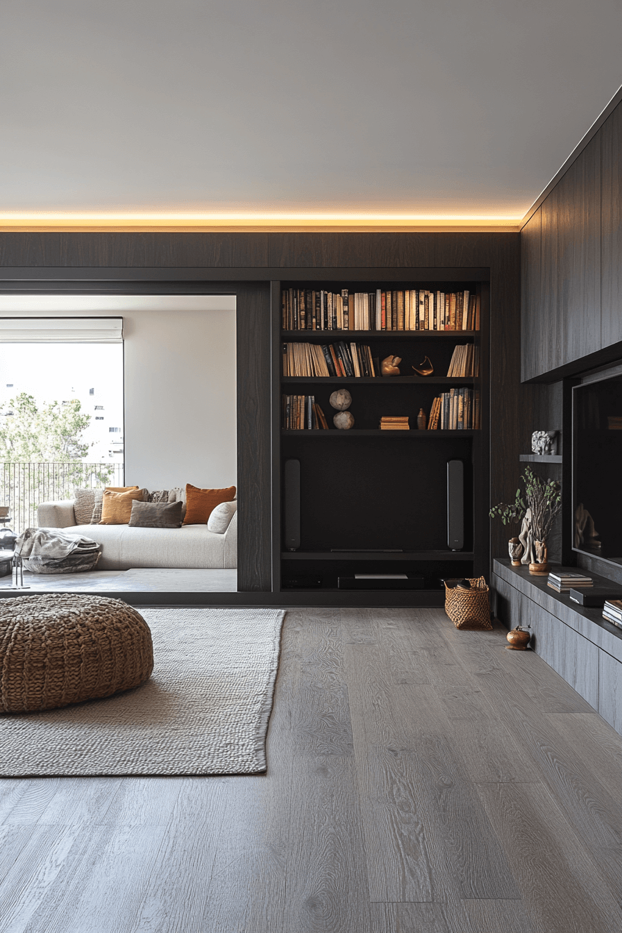 25 Bookshelf Ideas to Showcase Your Favorite Reads and Decor 8 Sliding Shelf Wall Design