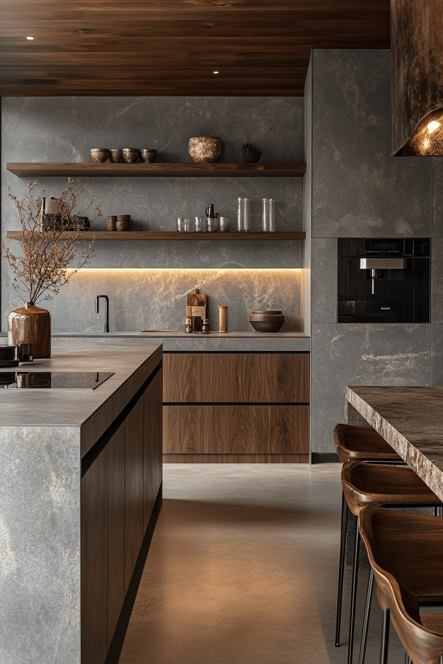 25 Neutral Kitchen Cabinets to Create a Calming Cooking Space 8 Stone Cool Balance