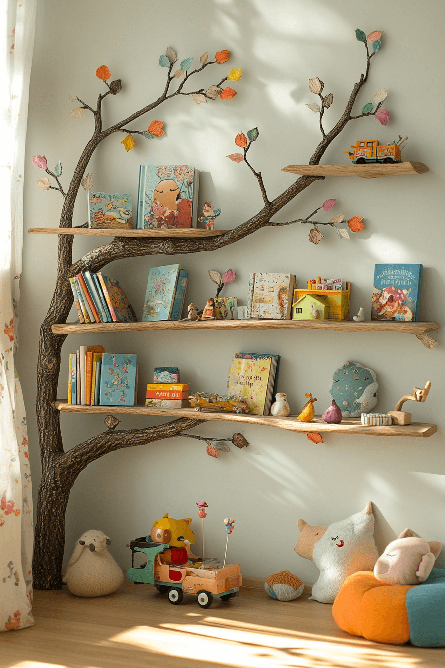 25 Bookshelf Ideas to Showcase Your Favorite Reads and Decor 9 Branch Inspired Bookshelf Display