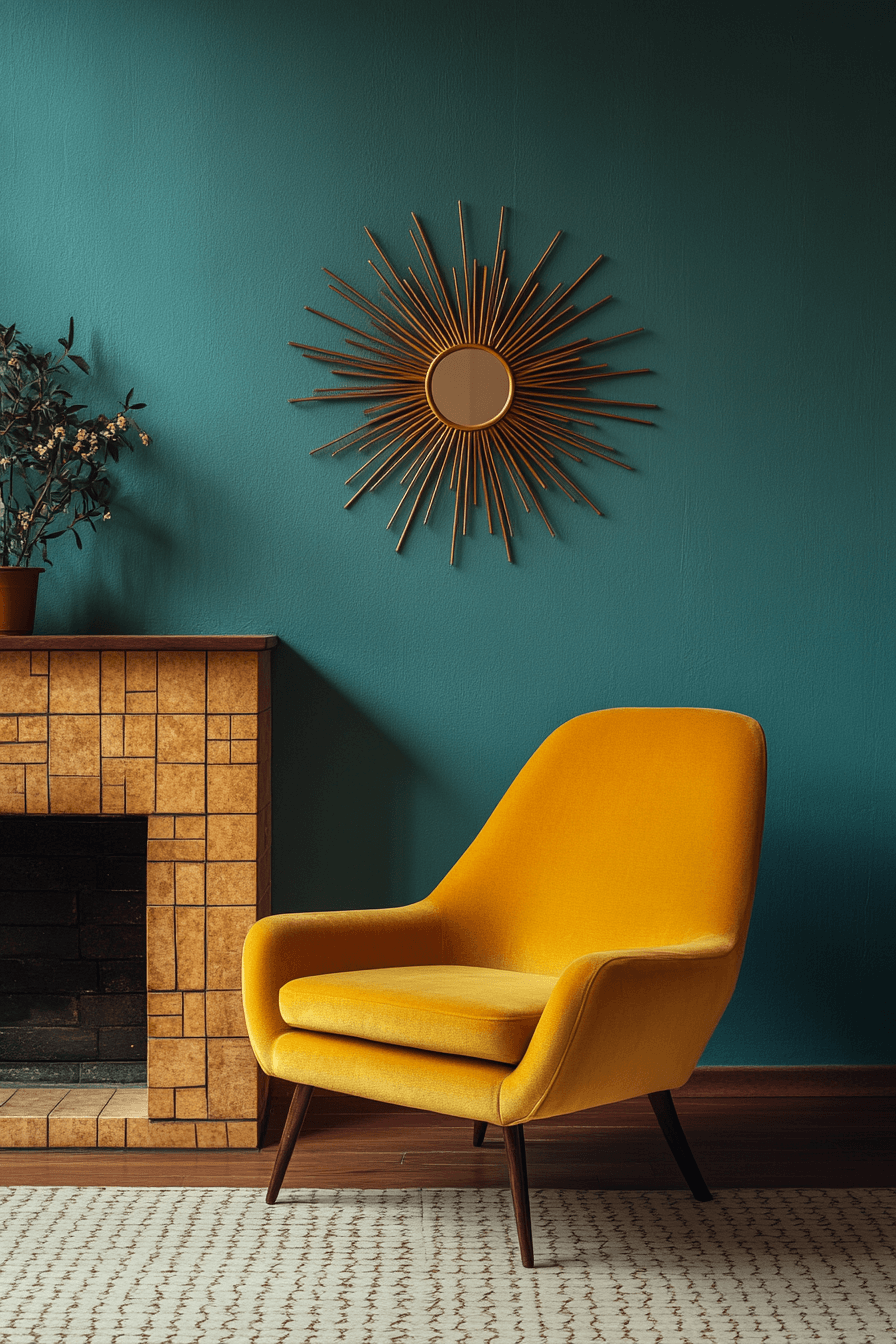 25 Fireplace Interior Ideas to Enhance Your Home’s Ambience 9 Retro Inspired Mid Century Fireplace