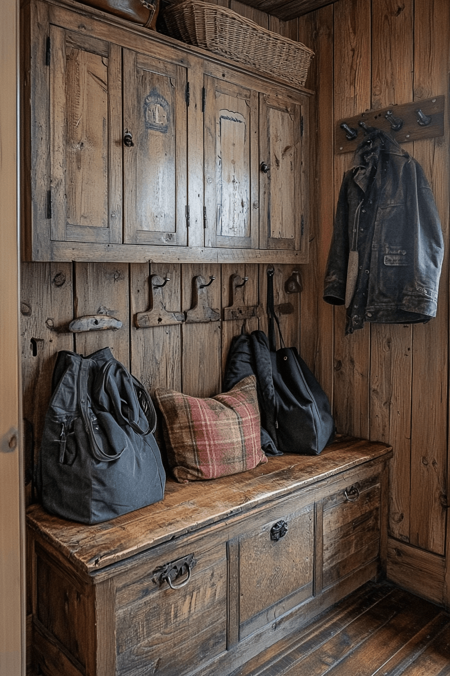 25 Antique Farmhouse Decor Ideas That Will Enhance Your Home’s Charm 9 Vintage Boot Room Style