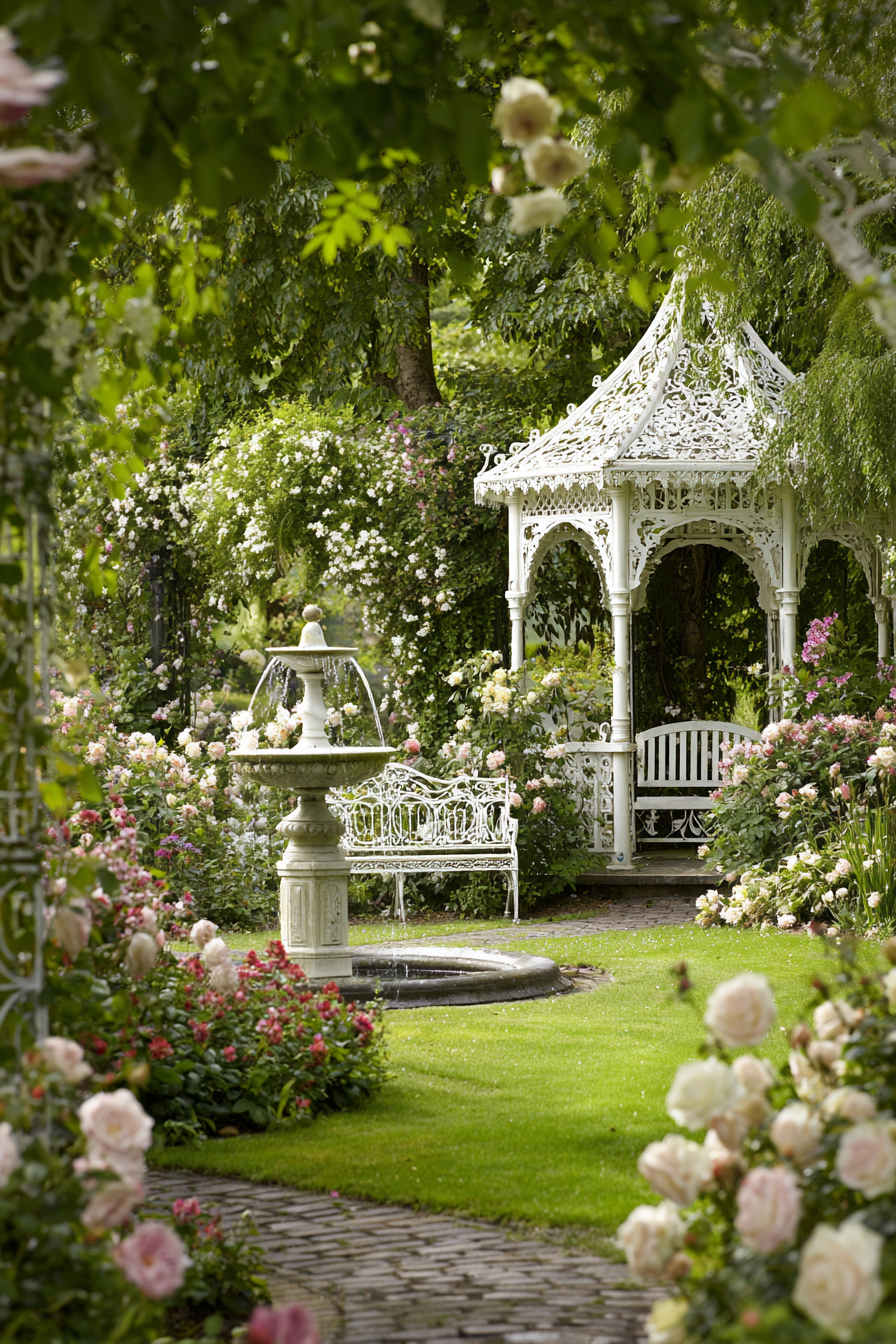 25 Antique Yard Decor Ideas for a Warm and Inviting Outdoor Vibe victorian garden grace 1